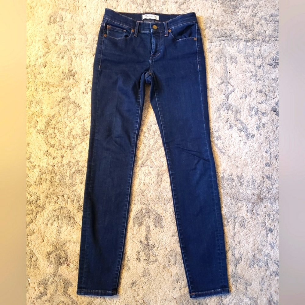 Madewell Midrise Stretch Dark Wash Skinny Jeans Size 24